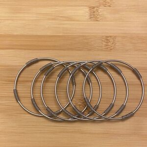 Elegant Silver Wire Bracelets Set